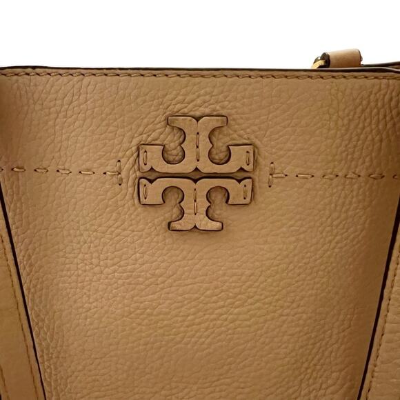 Tory Burch McGraw Devon Sand Nude Leather Purse - Picture 5 of 10